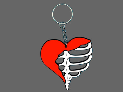 💀❤️ Heart Bones Keychain