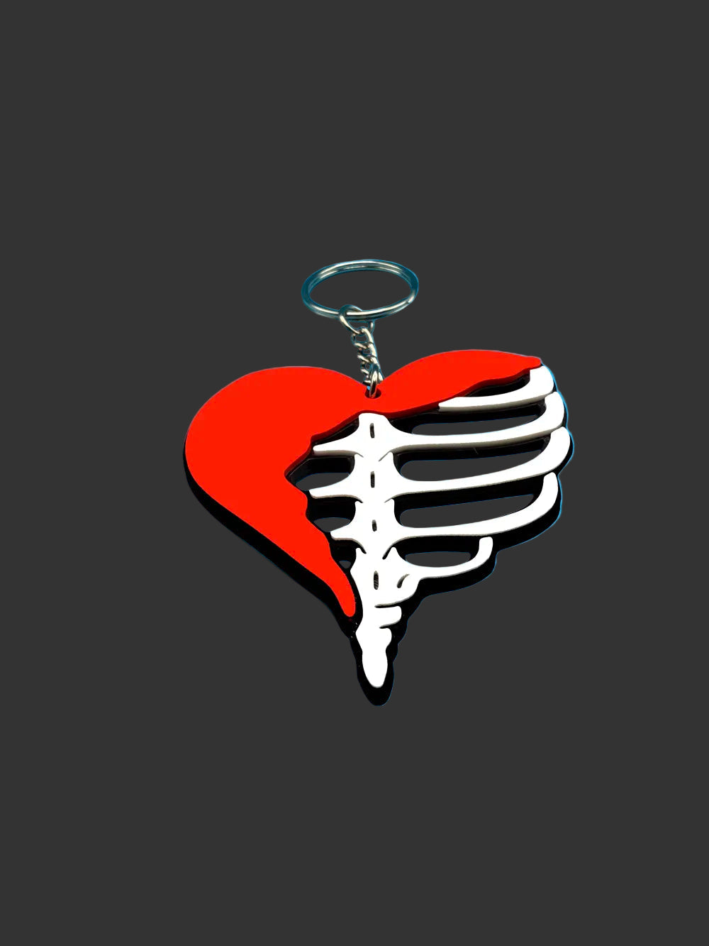 💀❤️ Heart Bones Keychain
