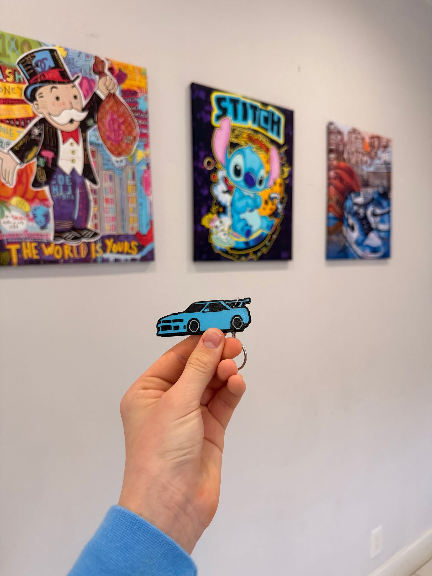 SR34 Pixel Car Keychain