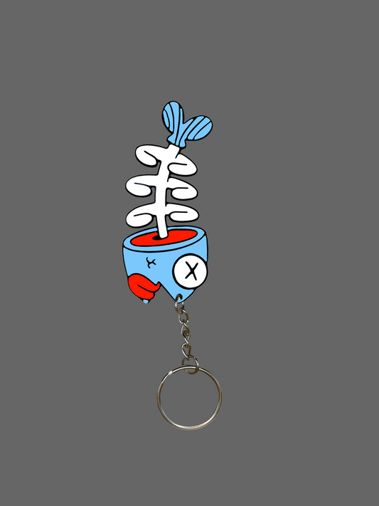 Dead Cartoon Fish Keychain